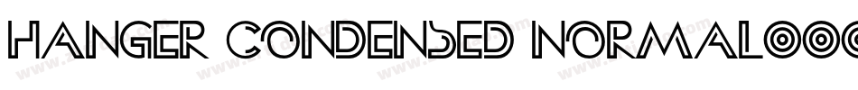 Hanger Condensed Normal字体转换